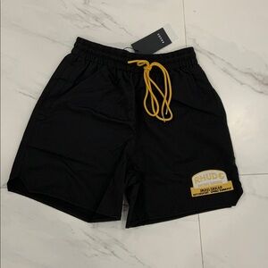 Rhude Black Racing Patch Shorts SS23 Men’s size Large